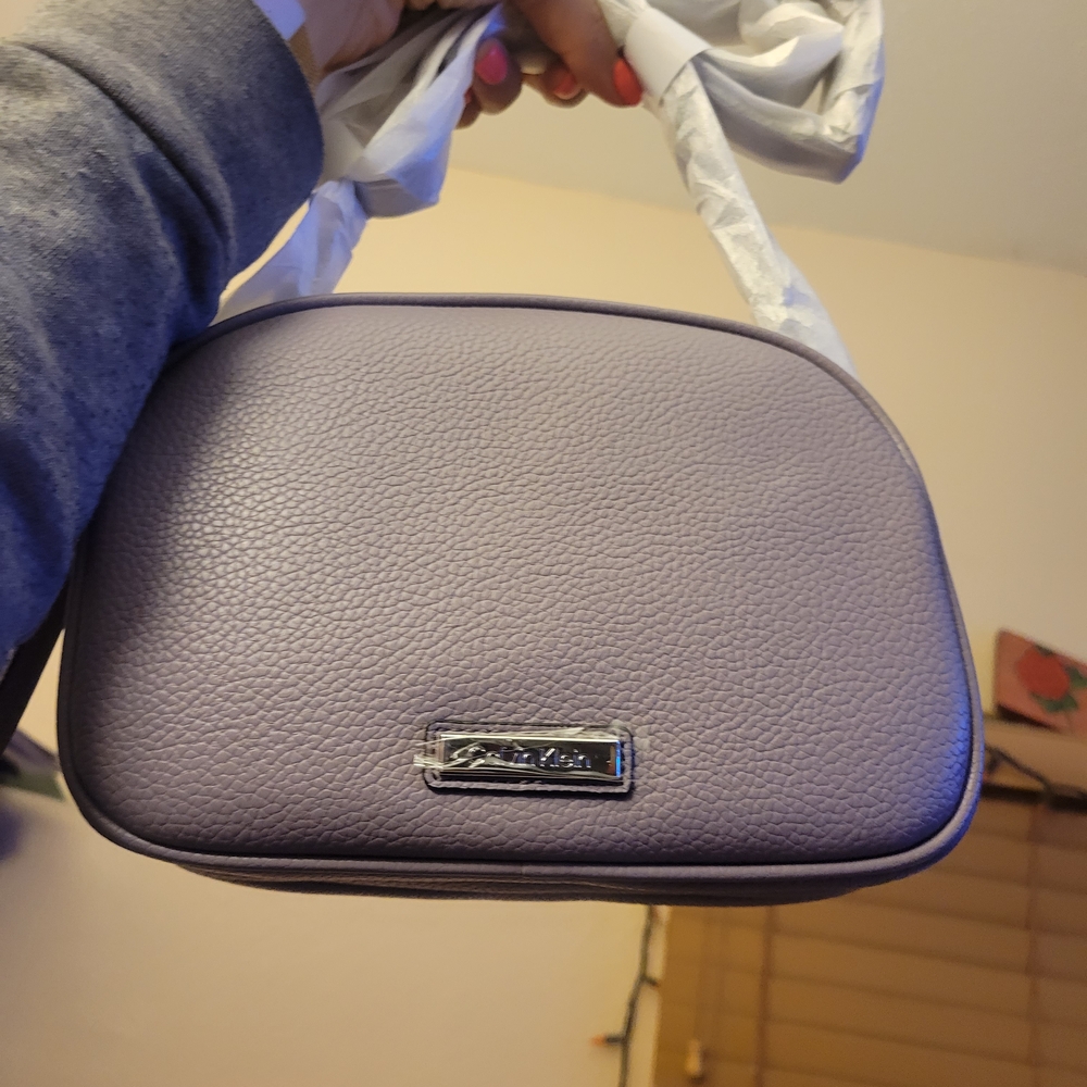 Calvin Klein Purple Crossbody Bag Modern Design